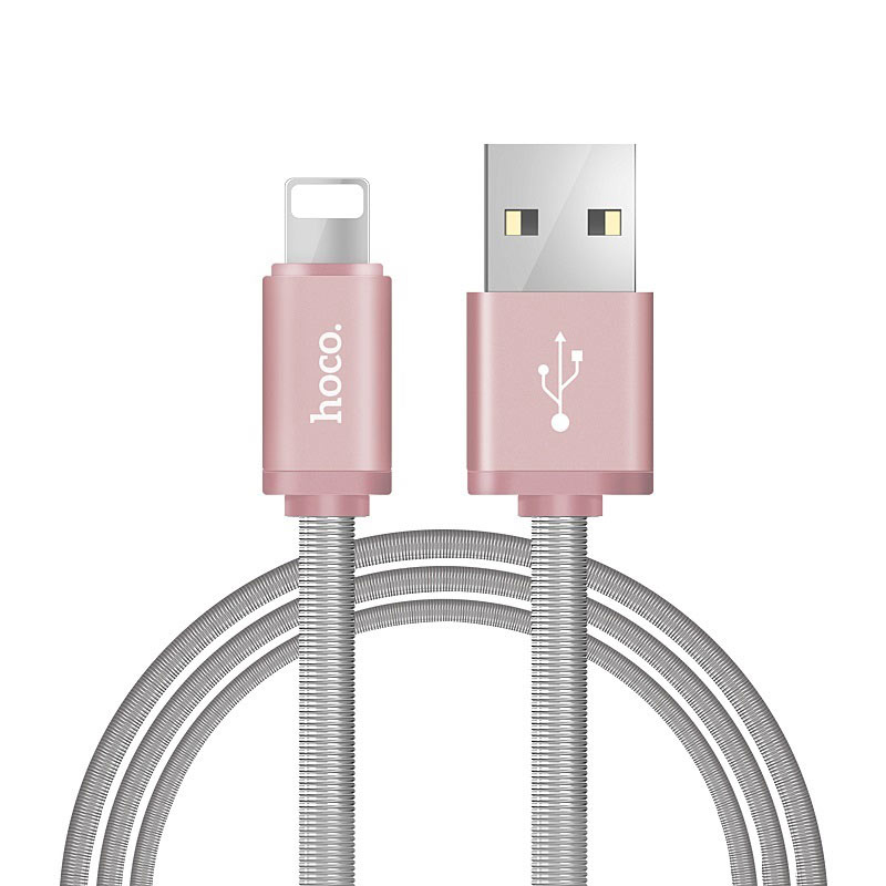 Hoco U5 USB to Lightning Çəhrayi Apple iPhone iPad Kabel