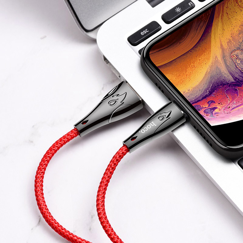 Hoco U75 USB - Lightning Qırımızı Kabel